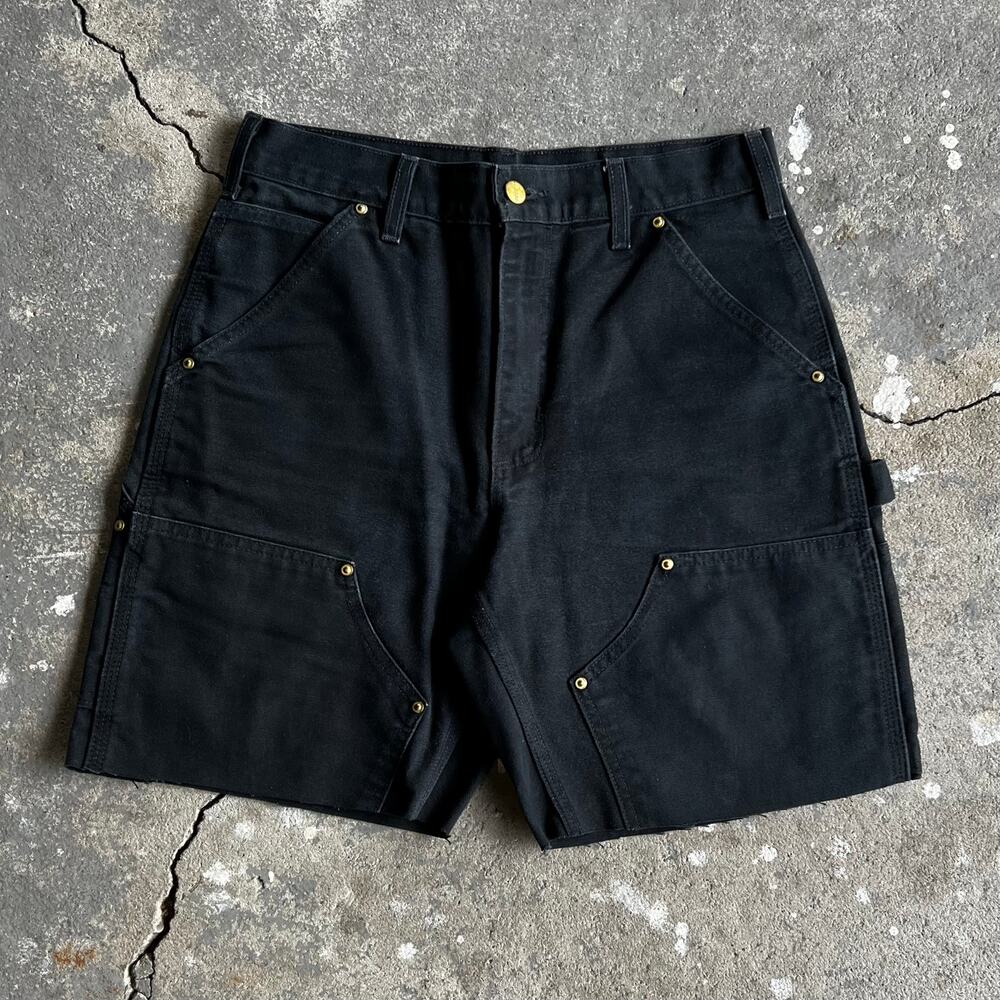 Carhartt black double knee work wear carpenter shorts